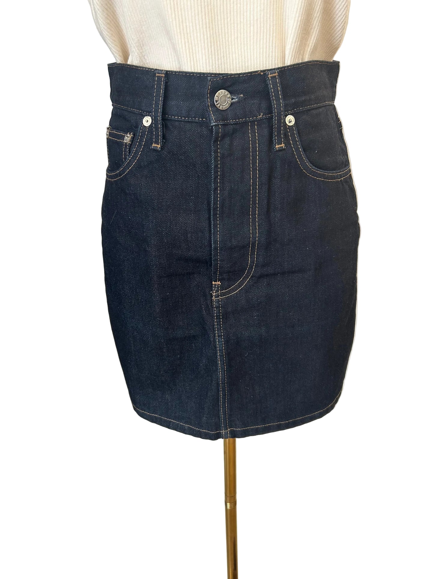 Helmut Lang Blue Denim Skirt Size S