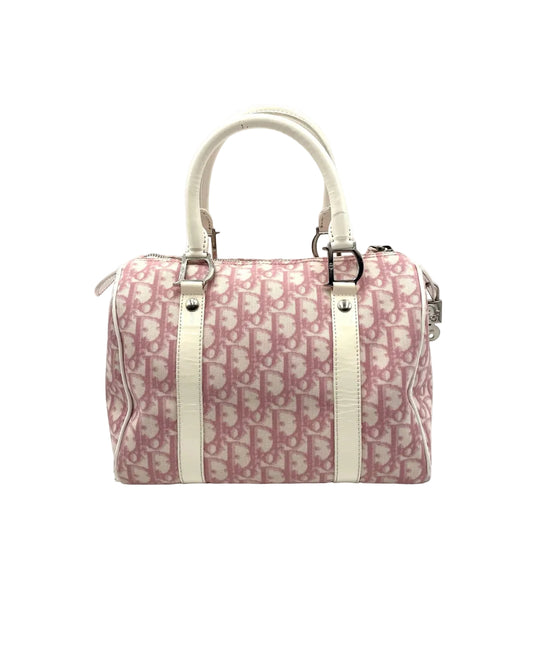 Vintage Dior Pink Trotter Boston Bag