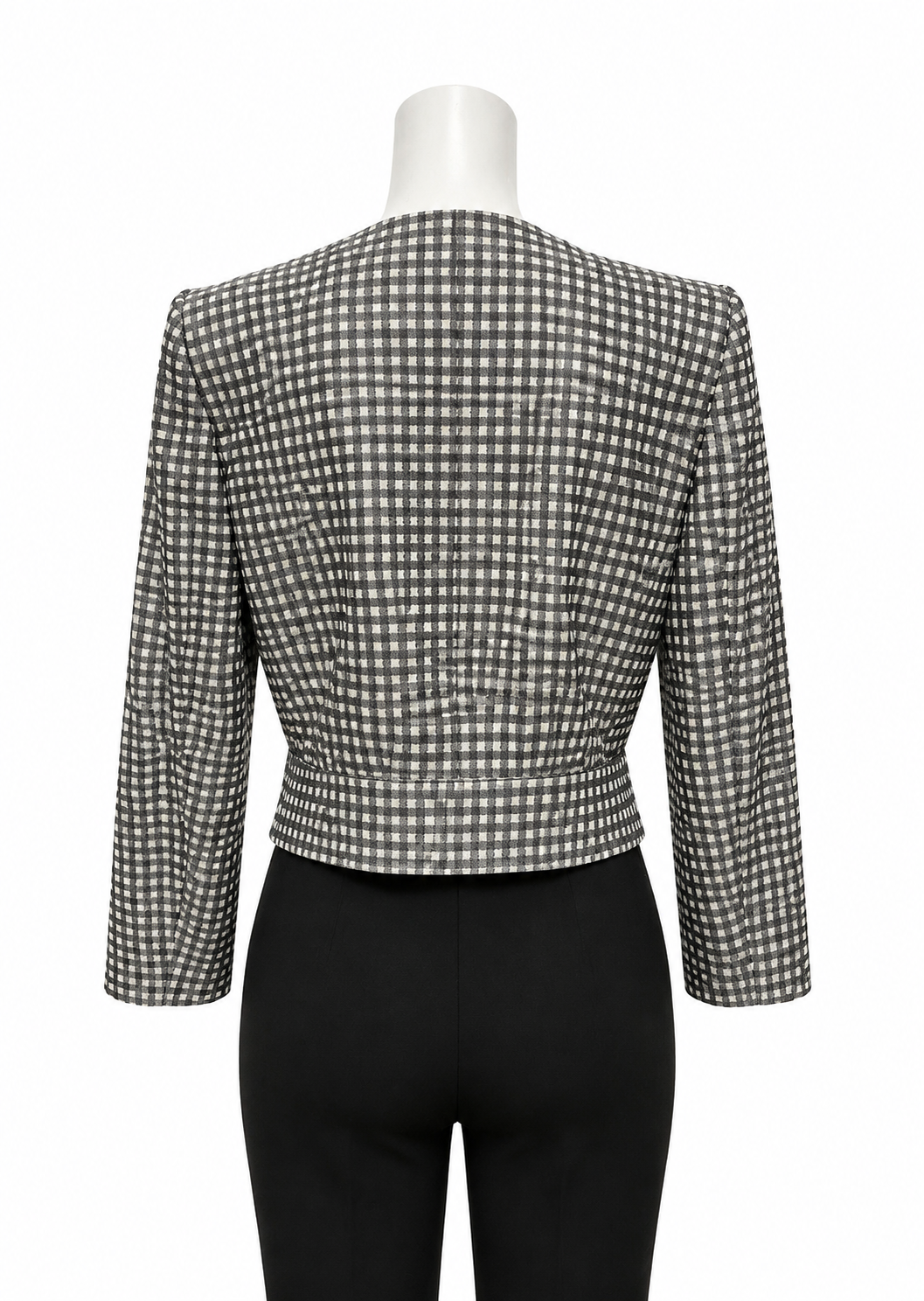 Vintage Giorgio Armani Crop Checkered Blazer Size 50
