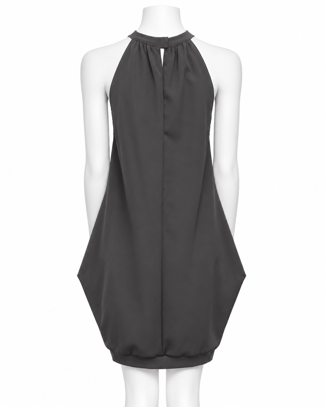 Marie Saint Pierre Grey Draped Silk Dress Size 3 US M