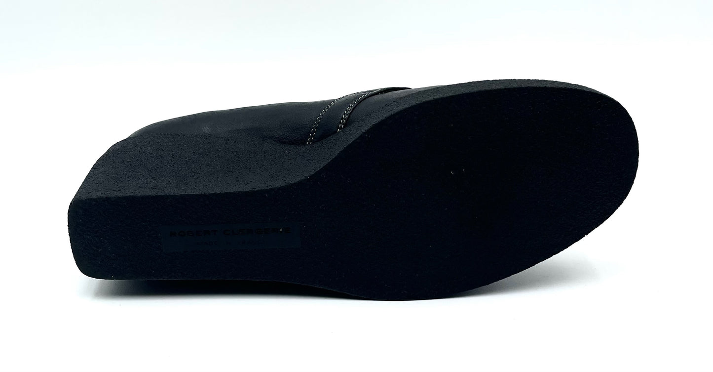 Robert Clergie Black Leather Loafers Size 8