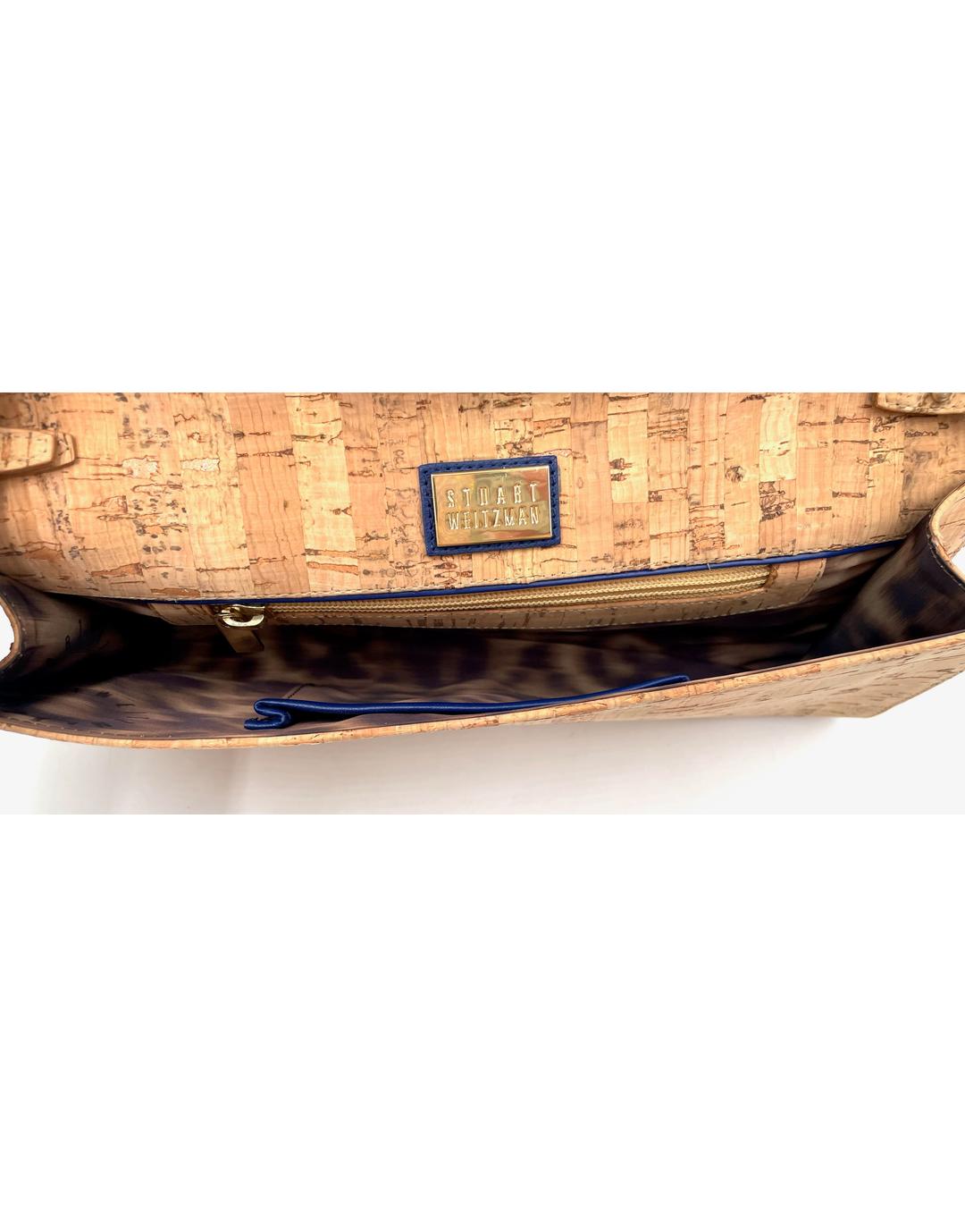 Stuart Weitzmann Brown Cork Shoulder Bag
