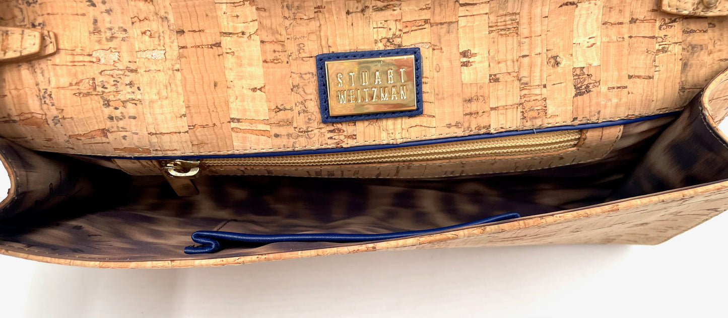 Stuart Weitzmann Brown Cork Shoulder Bag