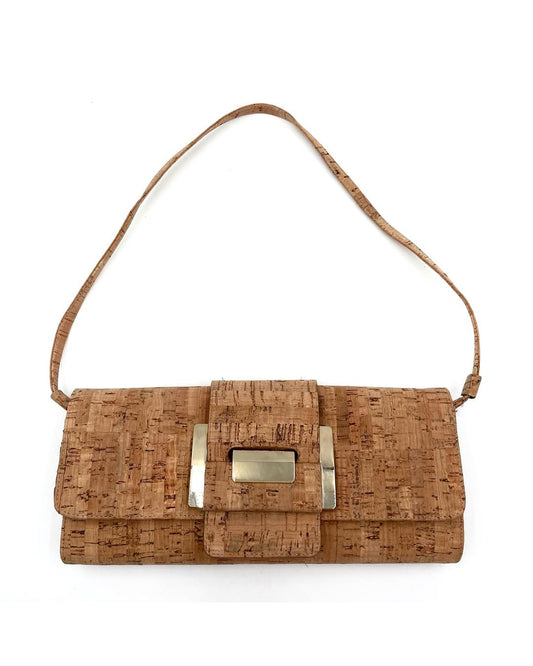 Stuart Weitzmann Brown Cork Shoulder Bag