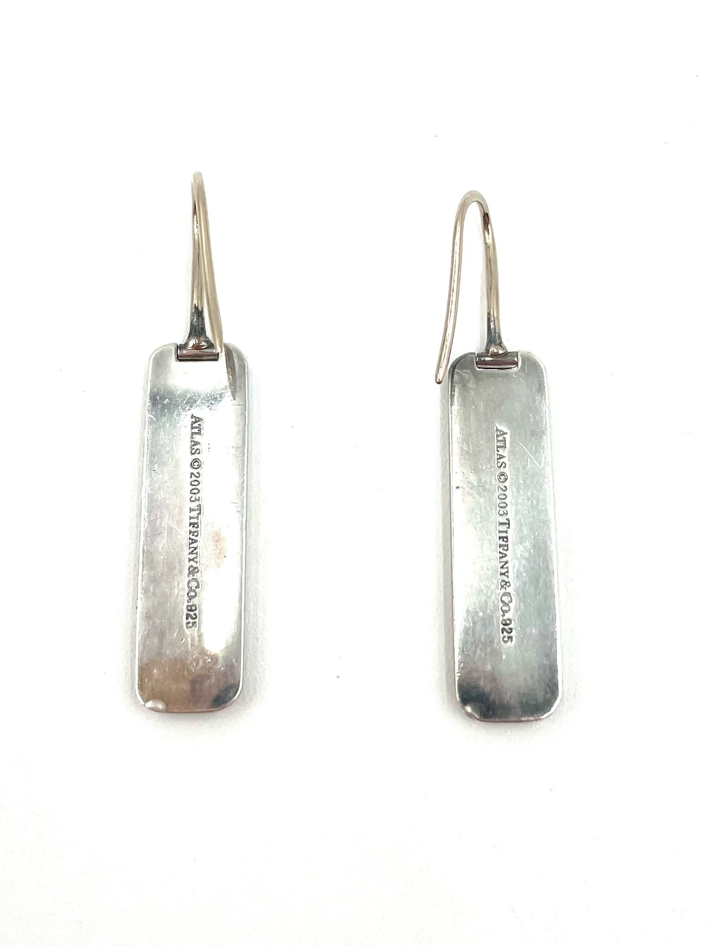 Tiffany & Co Atlas Roman Numeral Sterling Silver Dangle Earrings