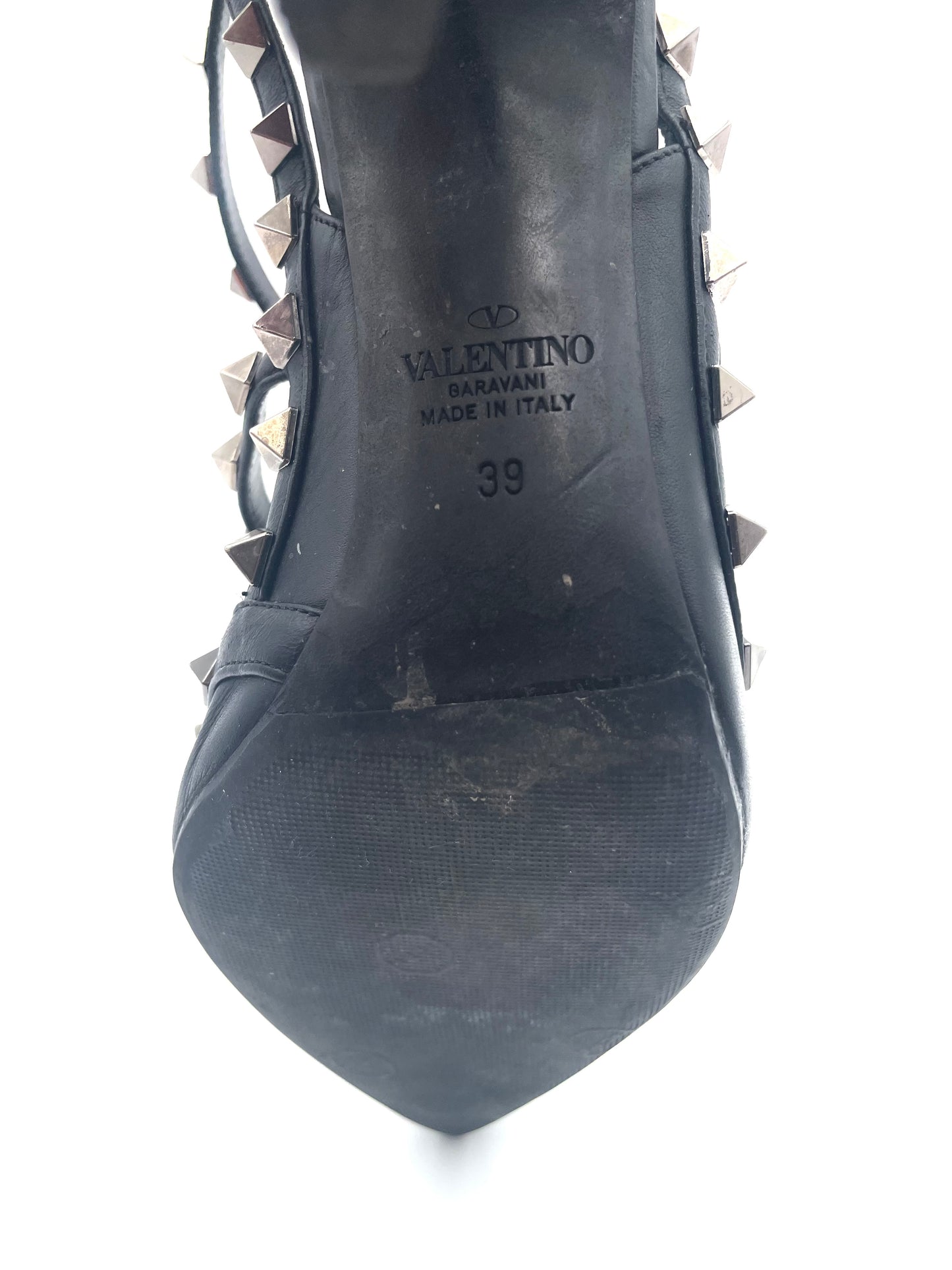 Valentino Black Rockstud Heels Size 39
