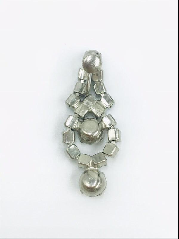 Vintage 1960s Rhinetone Chandalier Screwback Earring