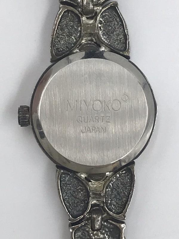 Vintage 1980s Miyoko Rhinestone Art Deco Watch