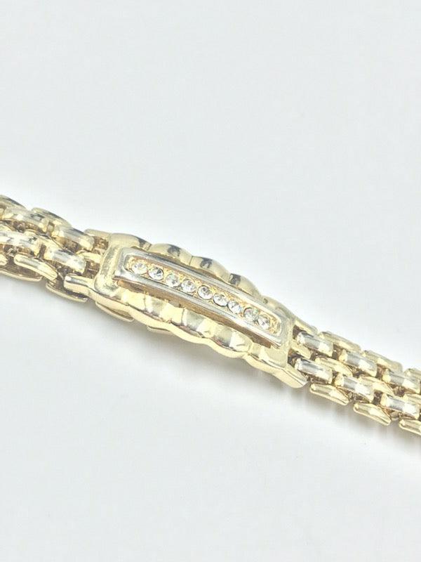 Vintage Gold Plated Rhinestone Bracelet