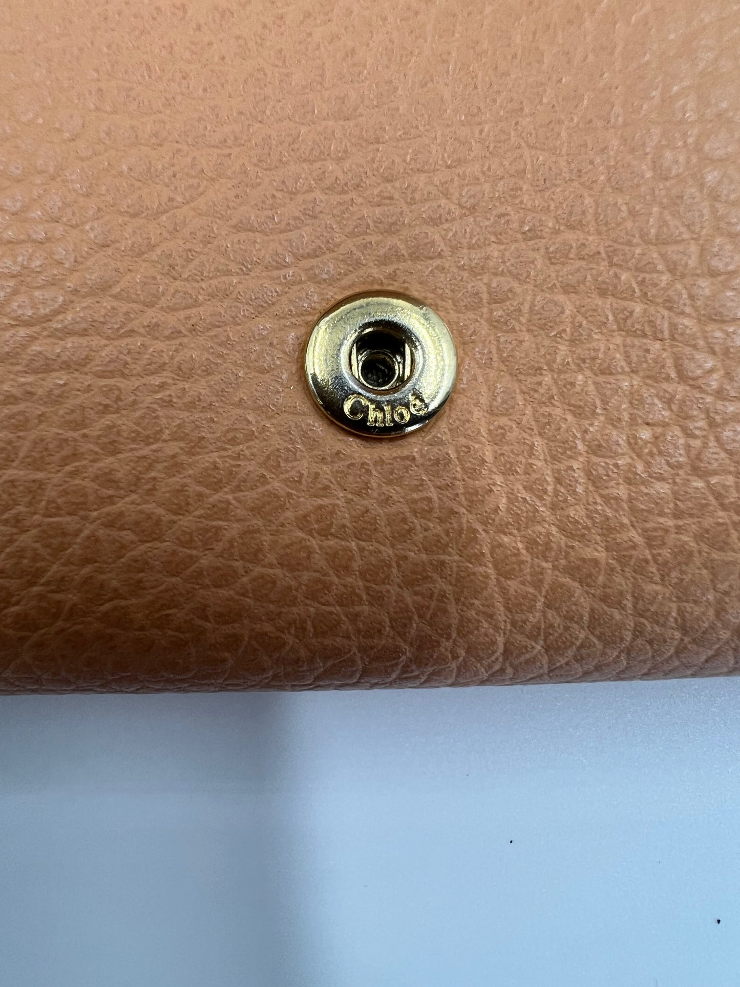 Chloe Darryl Peach Trifold Leather Wallet