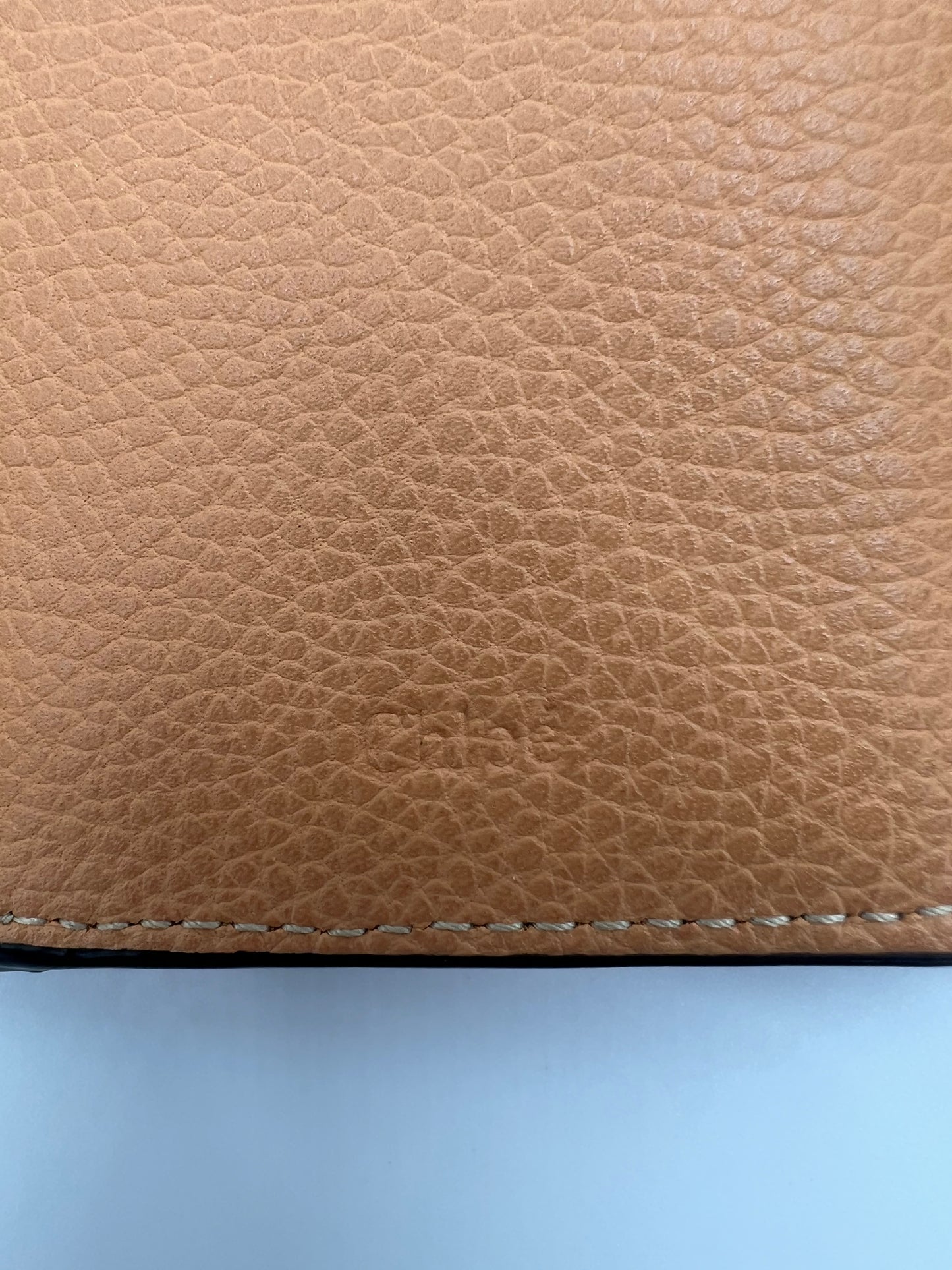 Chloe Darryl Peach Trifold Leather Wallet