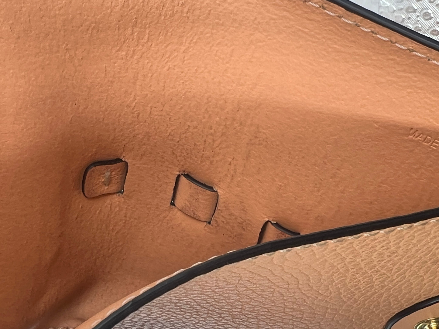 Chloe Darryl Peach Trifold Leather Wallet