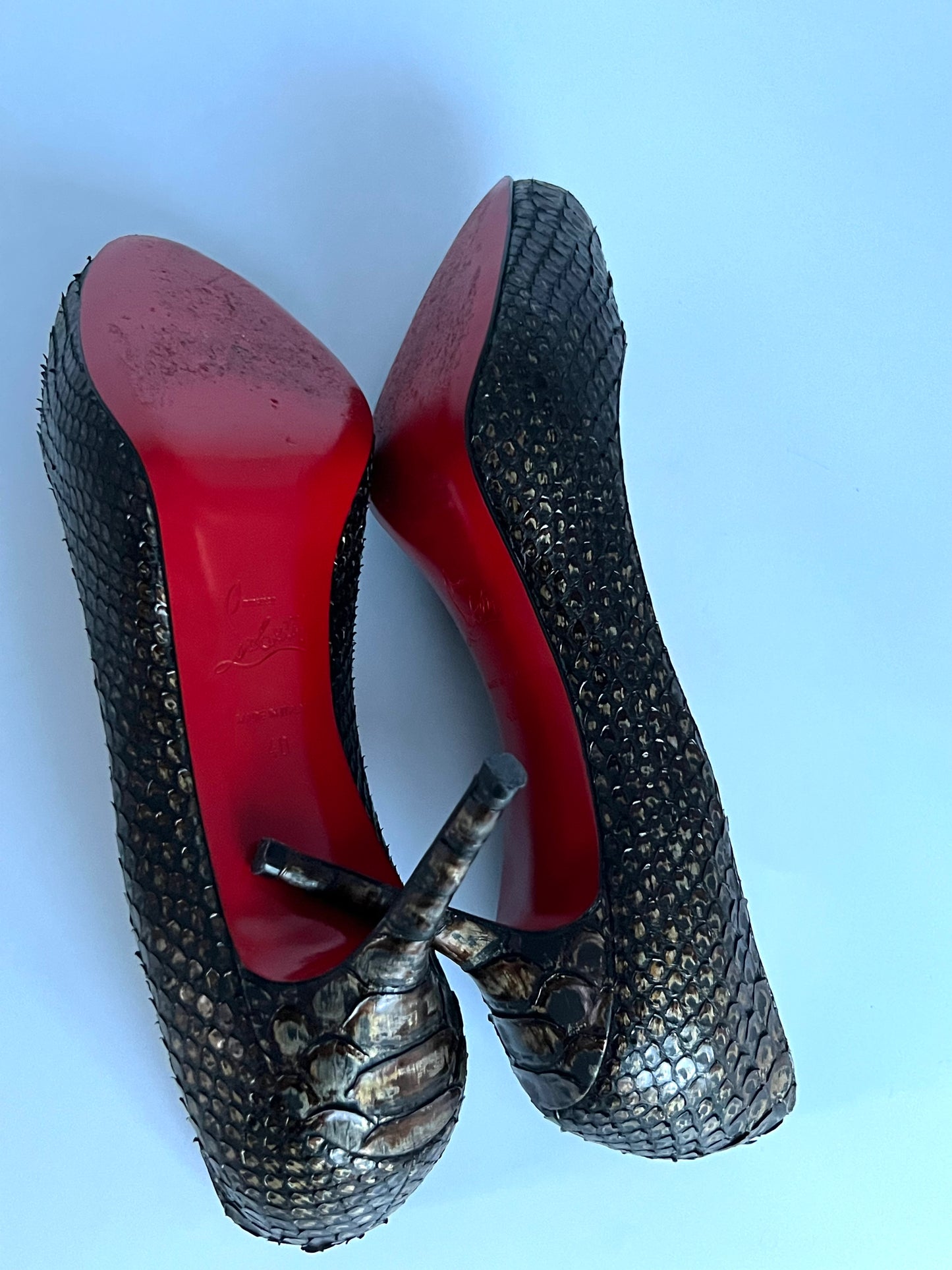 Christian Louboutin Mater Claude Python 85cm Pump Size 40