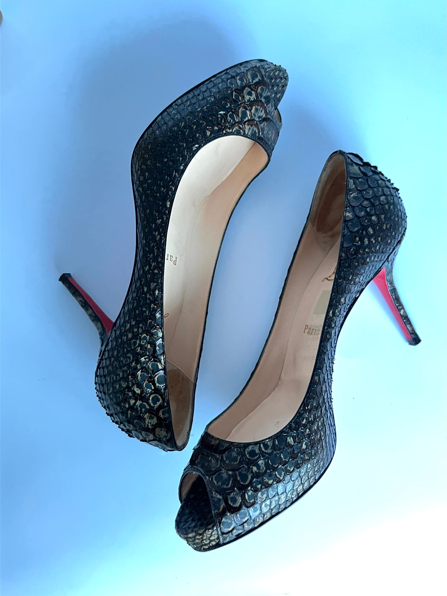 Christian Louboutin Mater Claude Python 85cm Pump Size 40