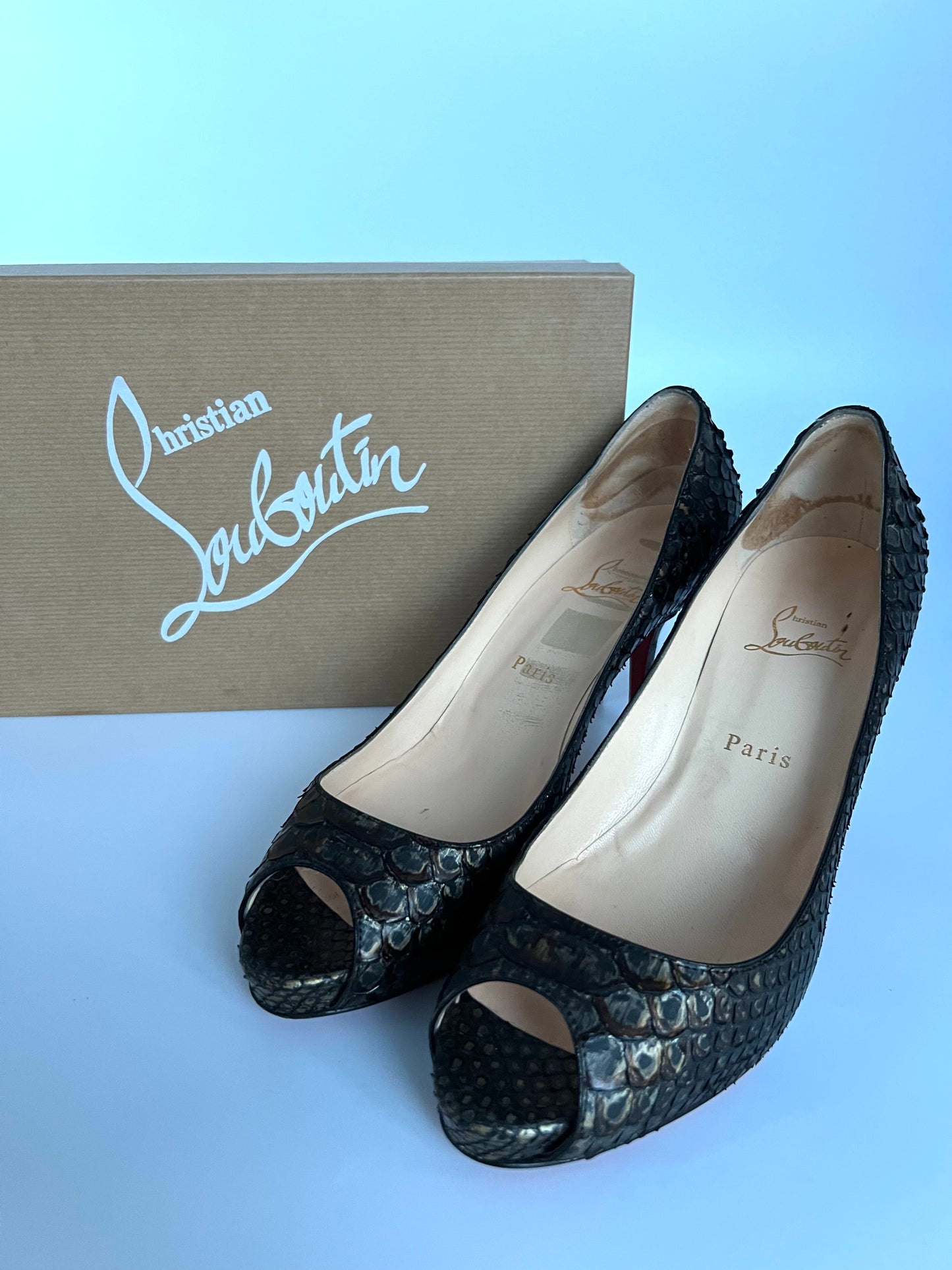 Christian Louboutin Mater Claude Python 85cm Pump Size 40