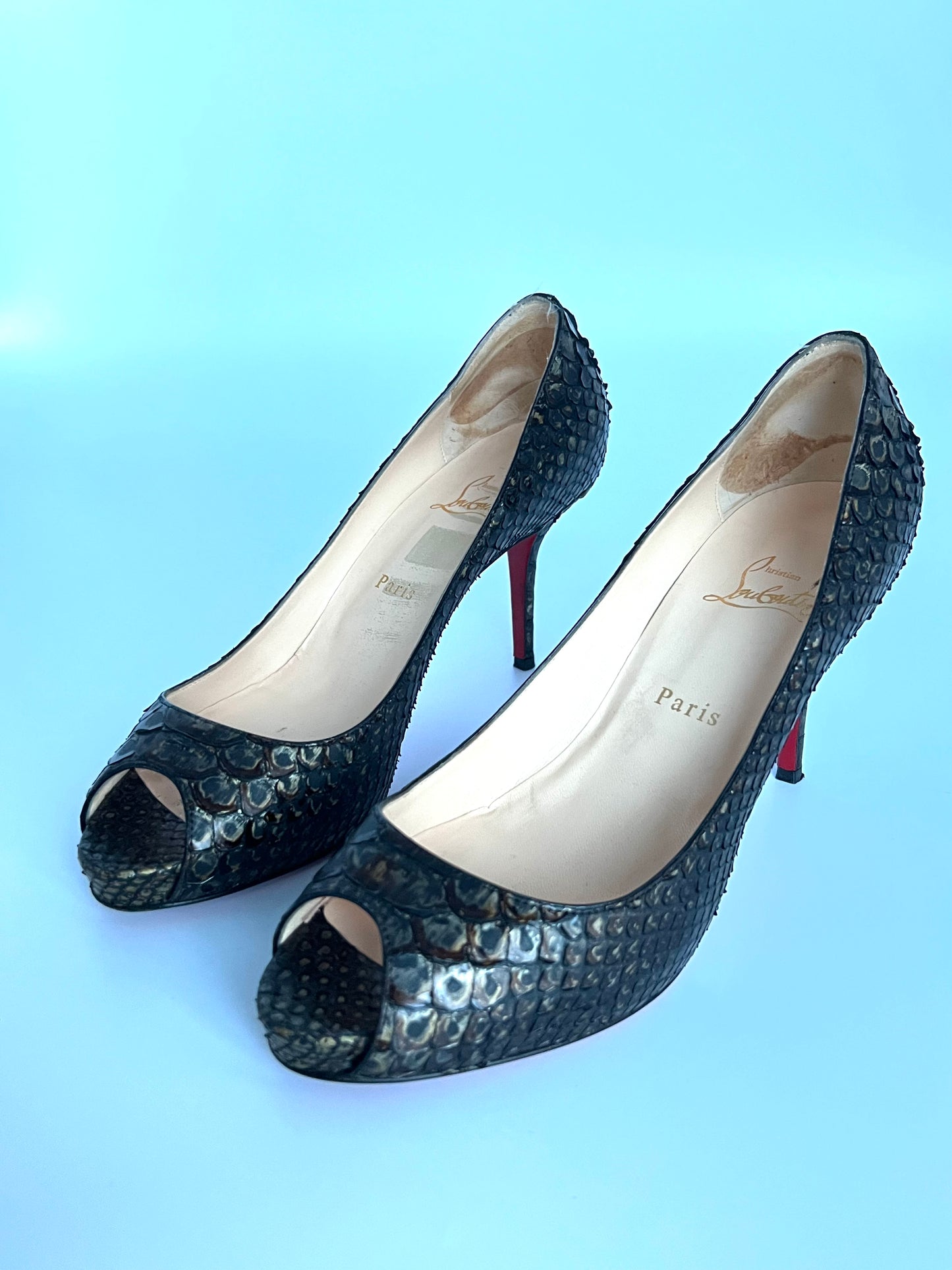 Christian Louboutin Mater Claude Python 85cm Pump Size 40