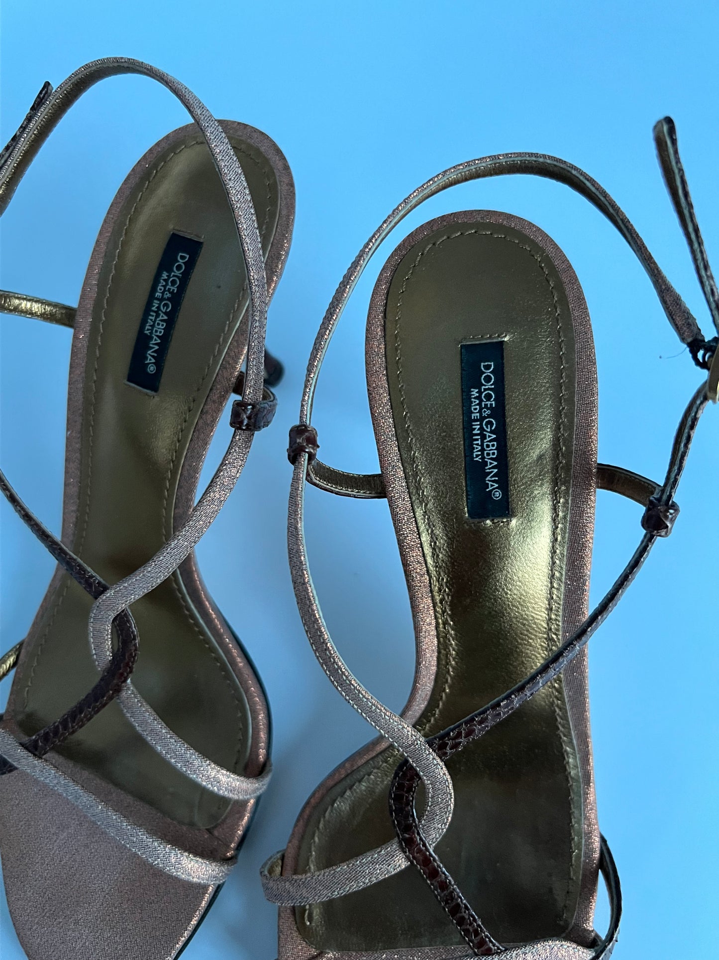 Dolce & Gabanna Copper Strappy Heels Size 40