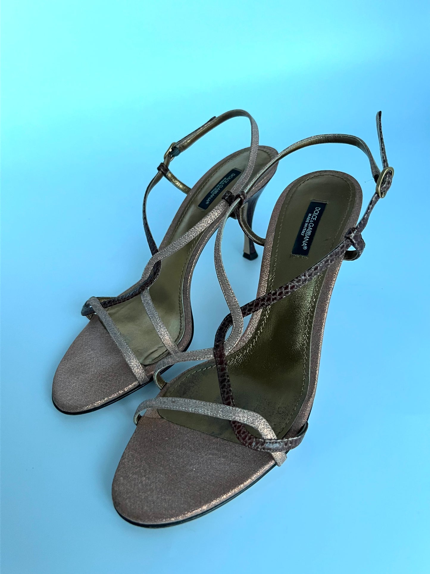 Dolce & Gabanna Copper Strappy Heels Size 40