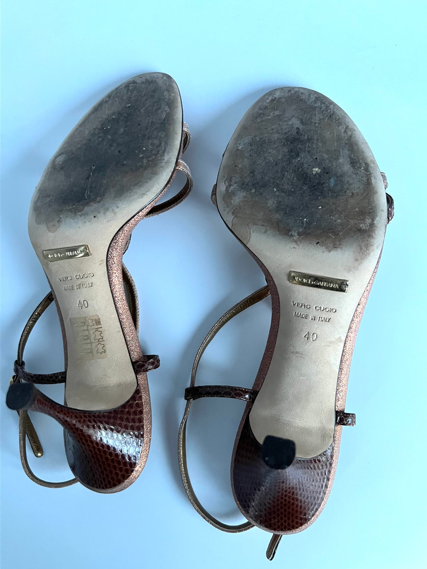 Dolce & Gabanna Copper Strappy Heels Size 40