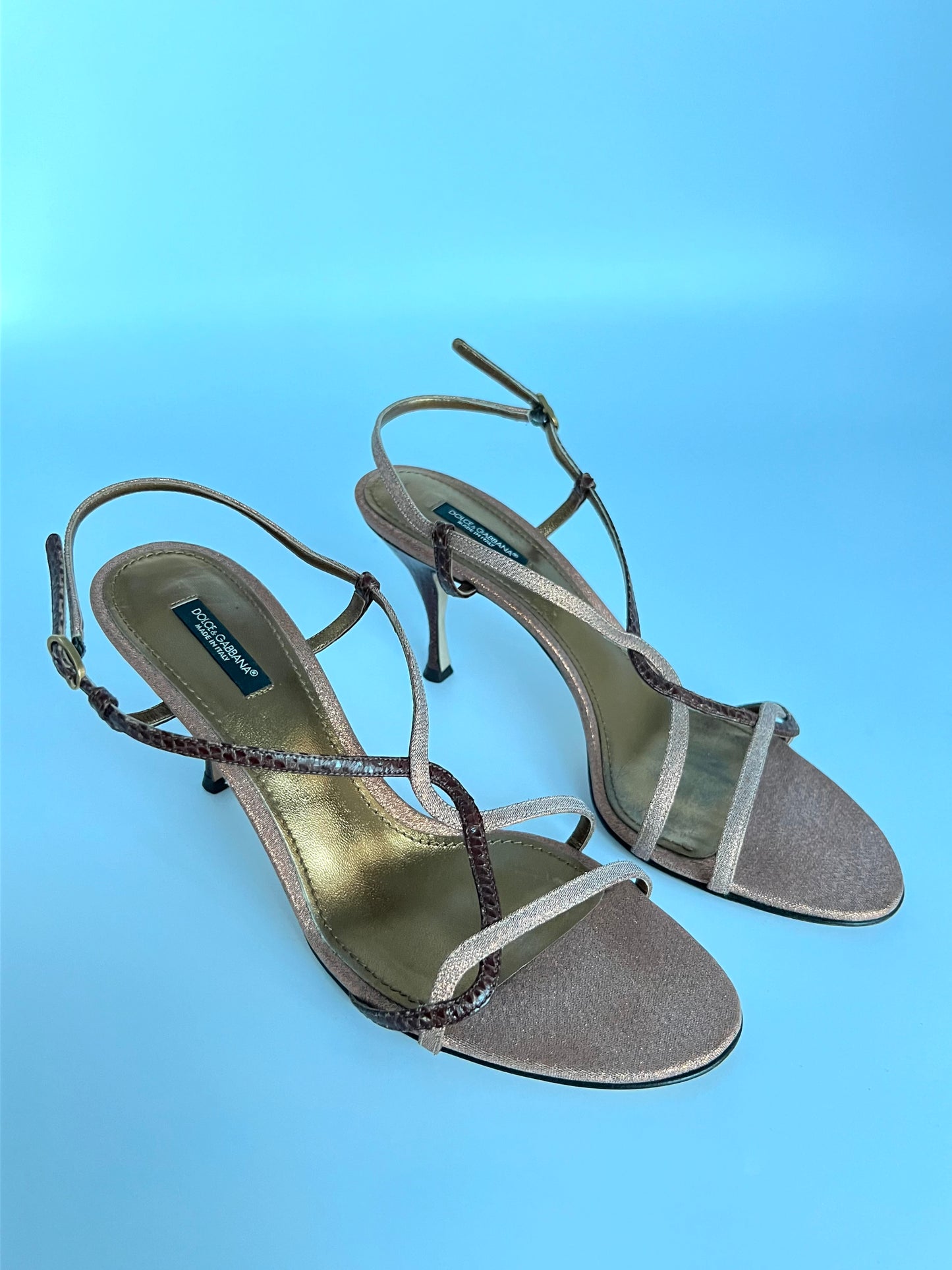 Dolce & Gabanna Copper Strappy Heels Size 40