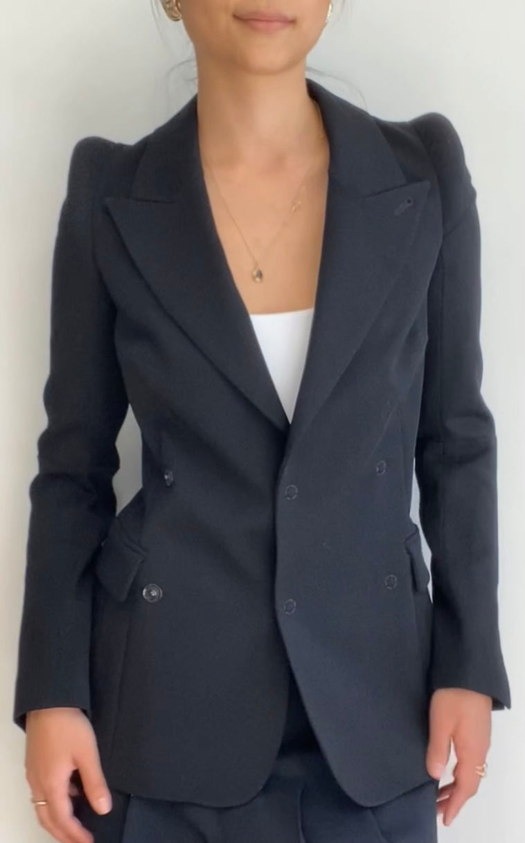 Brand New H M x Maison Martin Margeila Black Blazer Size 2