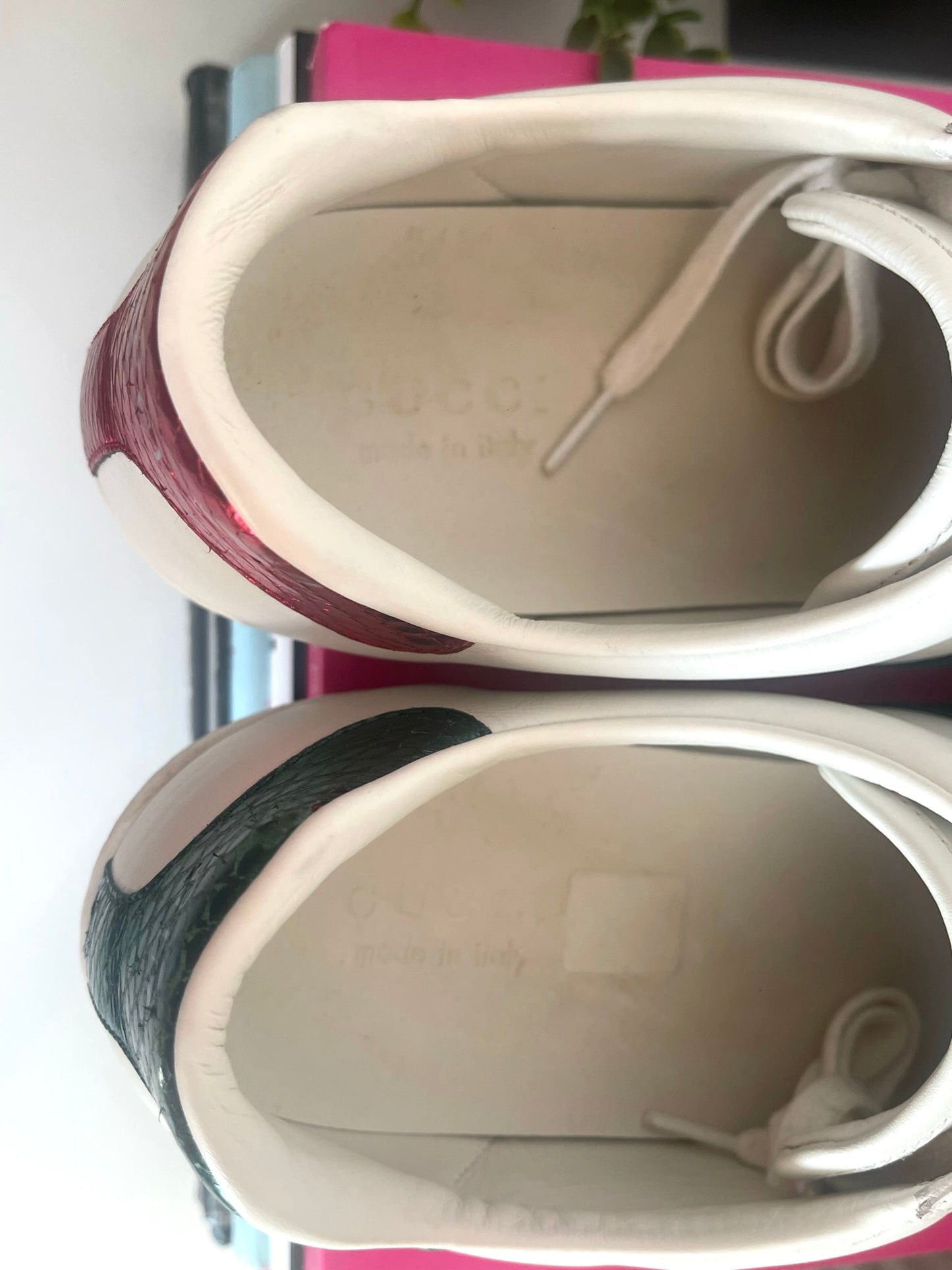 Gucci White Ace Sneakers Size 12.5 US Women Unisex