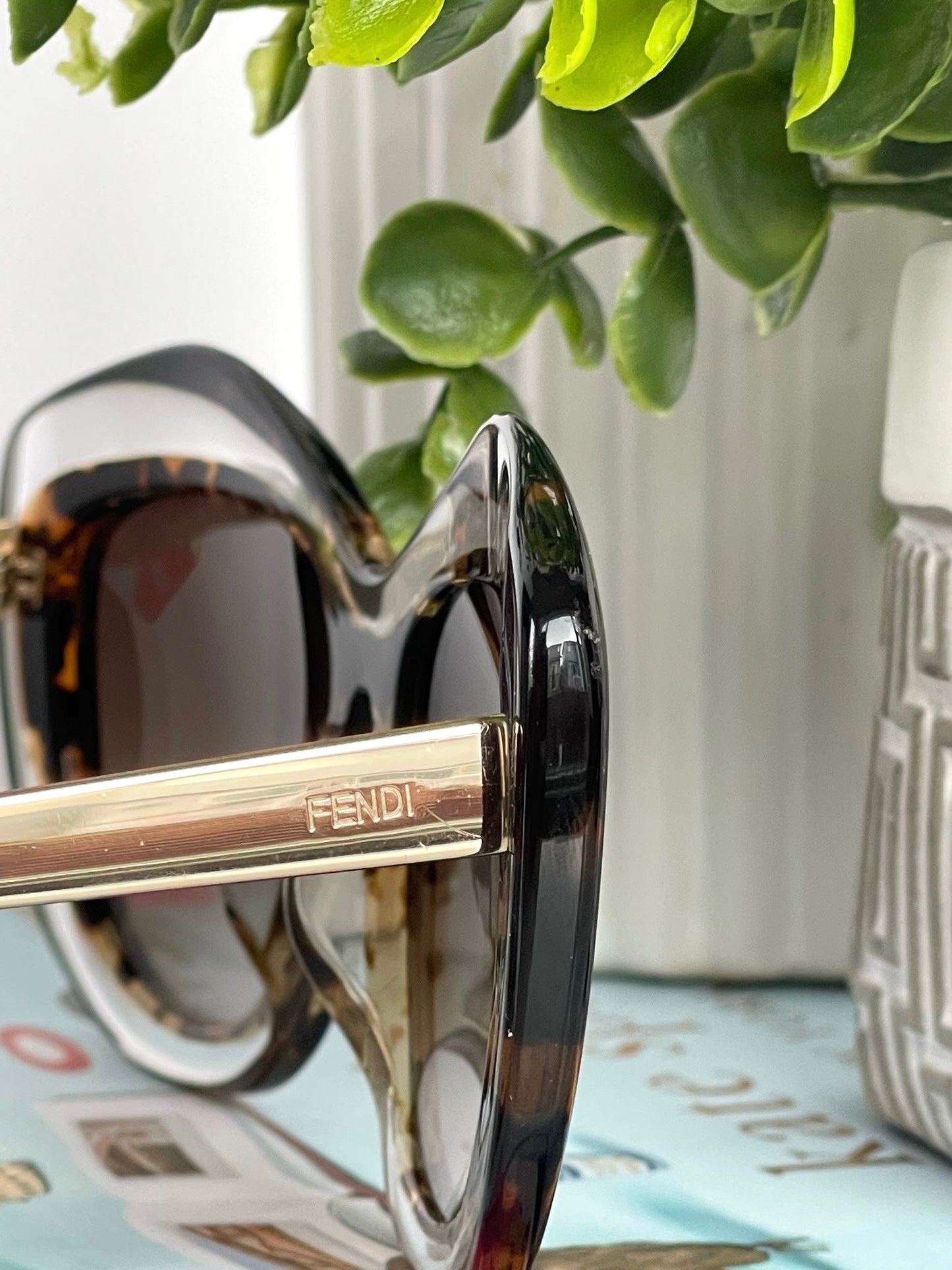 Fendi Crystal Havana Honey Gold FF 0029/S Sunglasses