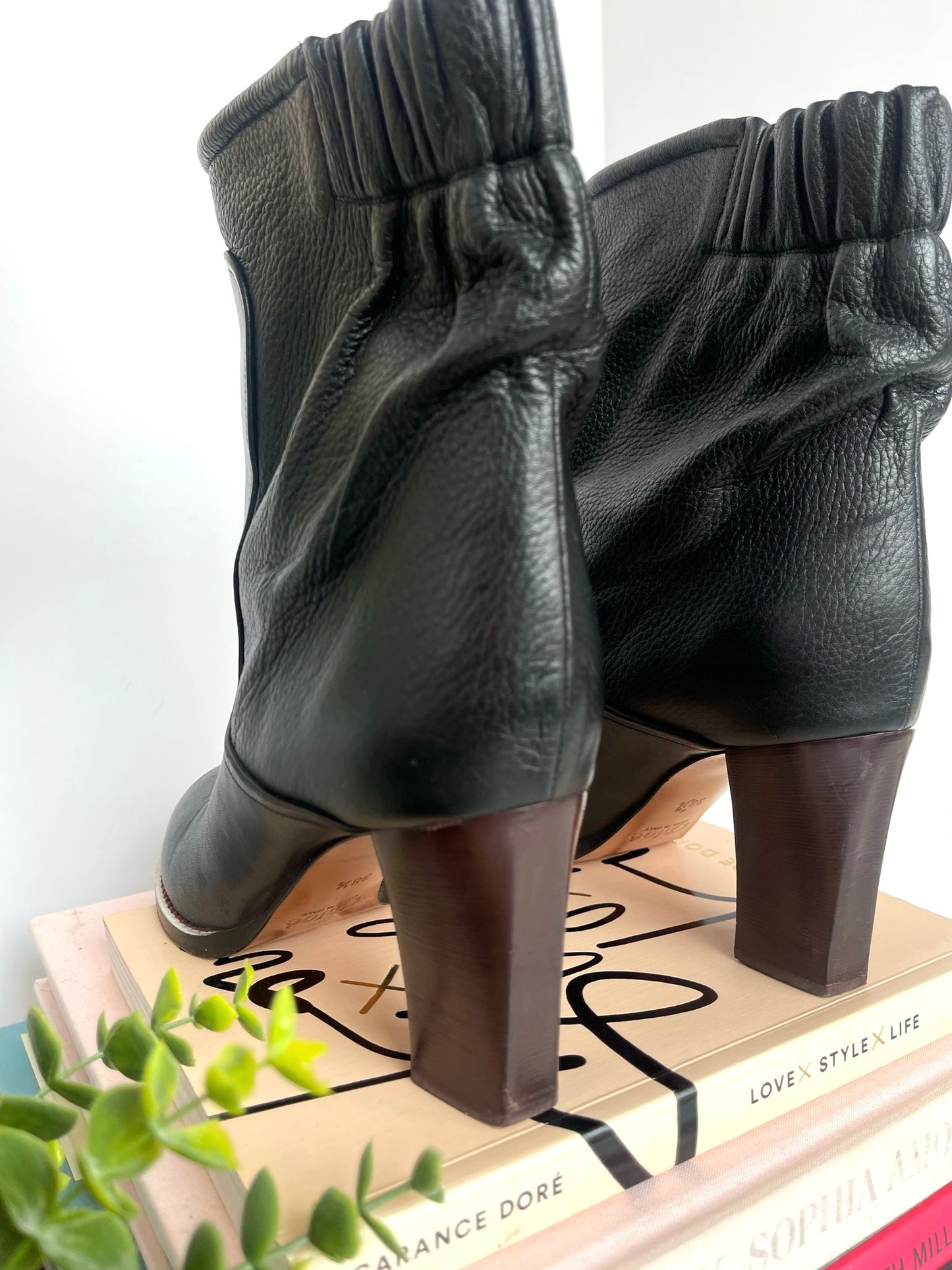Chloe Black Ankle Boots Size 38.5
