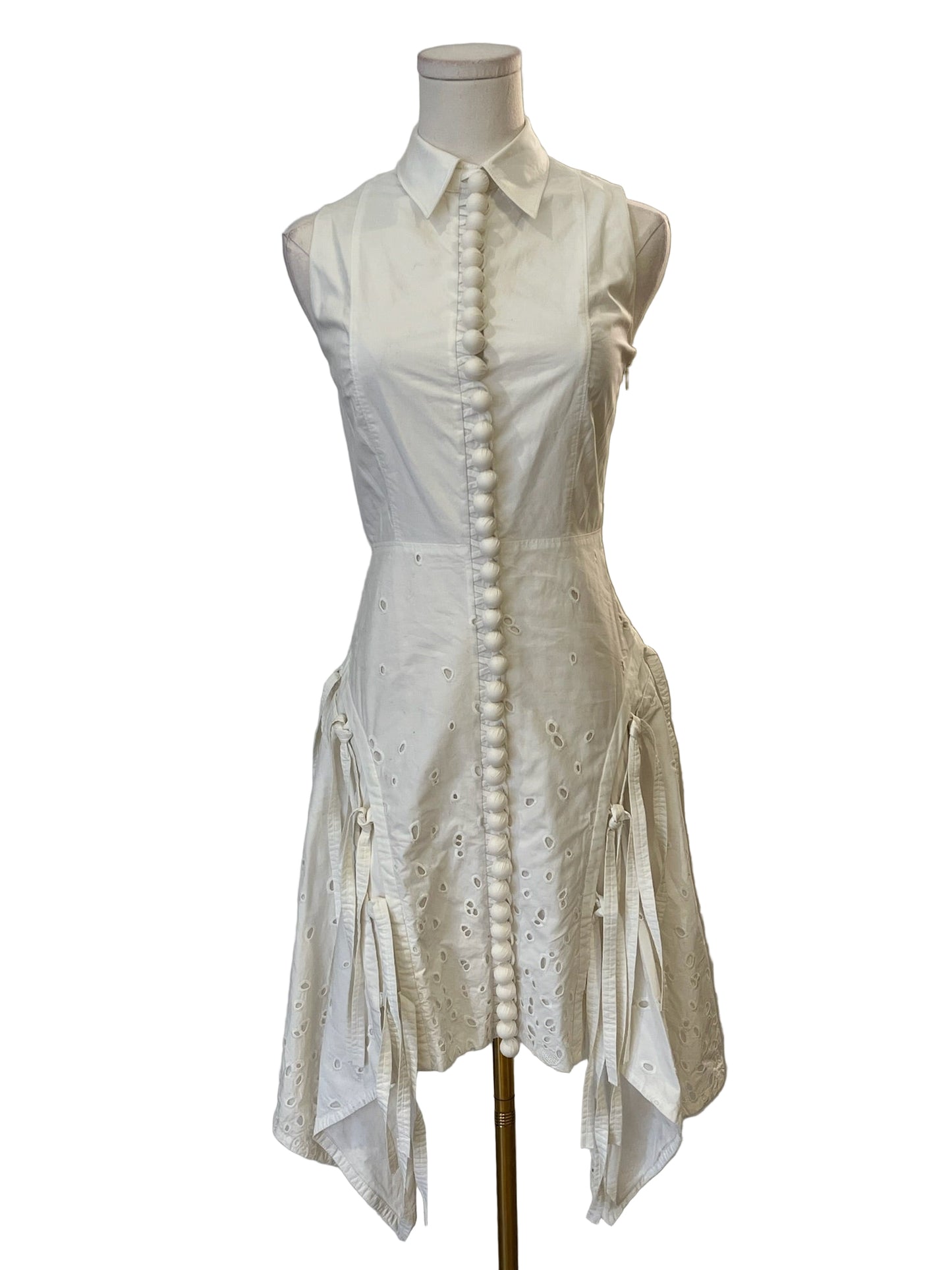 Proenzer Schouler White Eyelet Dress Size 2
