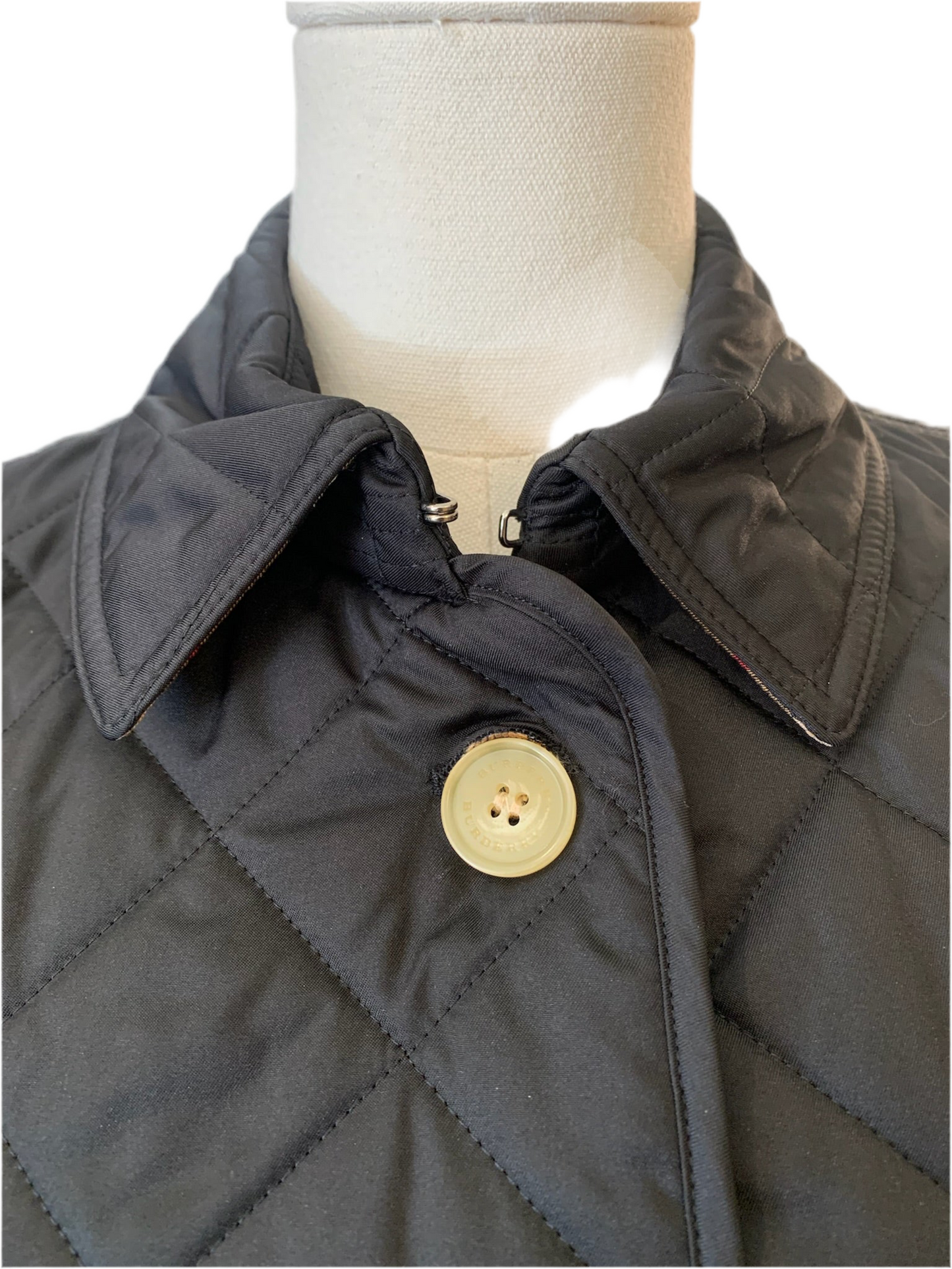 Burberry Black Quilted Jacket Size S