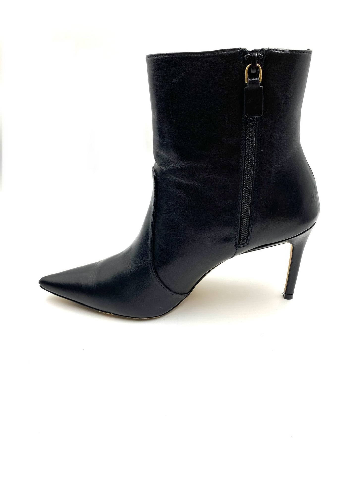 Stuart Weitzmann Black Pointed Ankle Booties Size 8.5