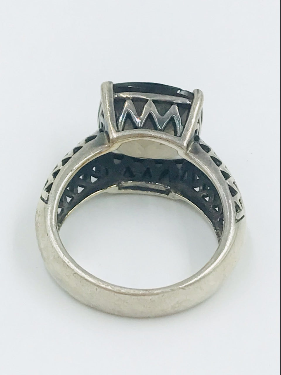 Smokey Quartz Sterling Silver 825 Ring Size 8.5