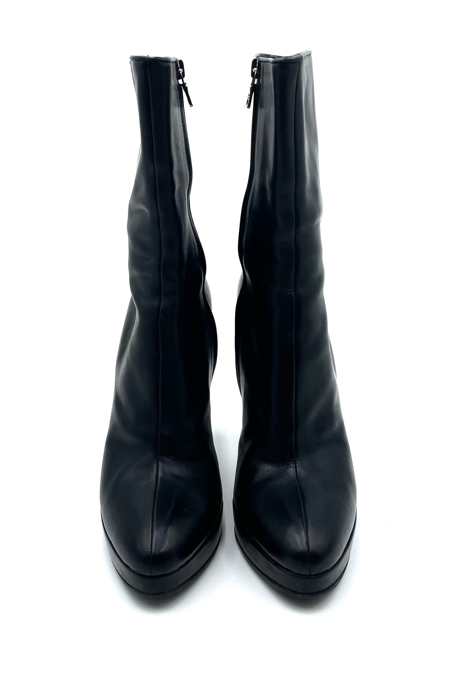 Prada Black Platform Ankle Boots Size 39