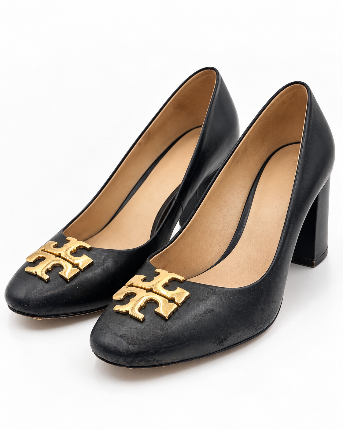 Tory Burch Black Janey Round Toe Pump Size 9M