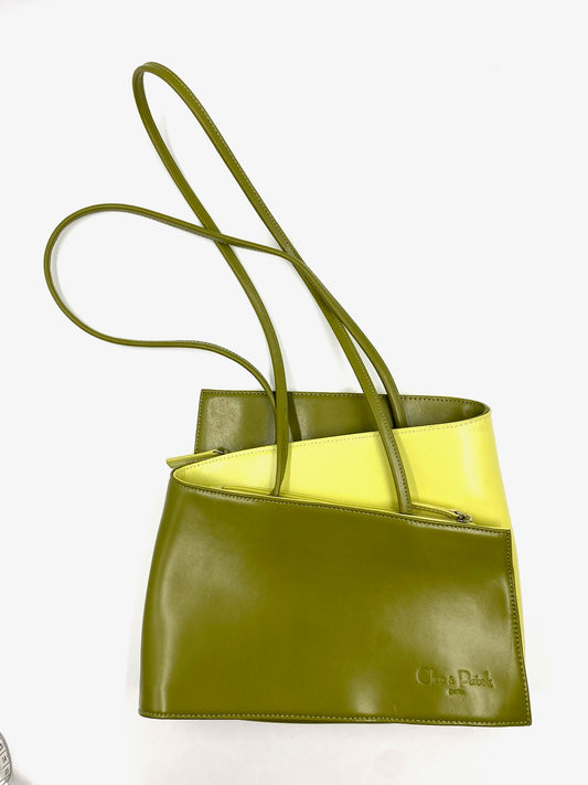 Vintage Cleo & Patek Paris Green Colorblock Bag