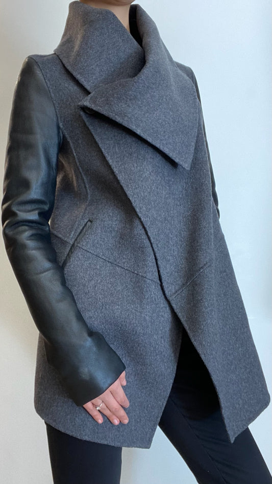 Mackage Grey Wrap Jacket Size XS