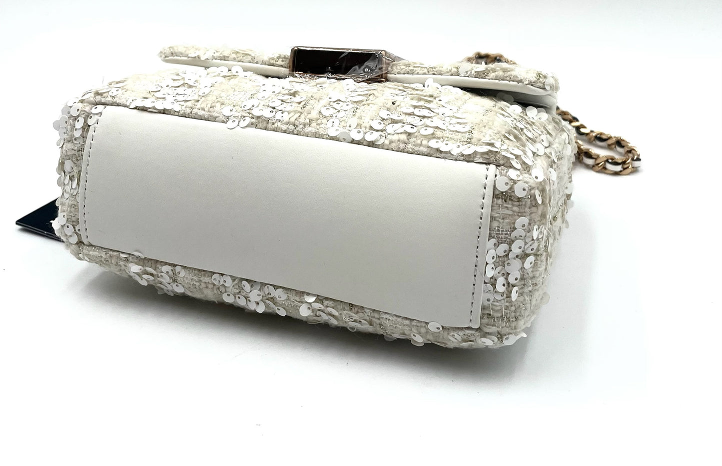 Brand New Karl Lagerfeld Lafayette Cream Sequin Chain Bag