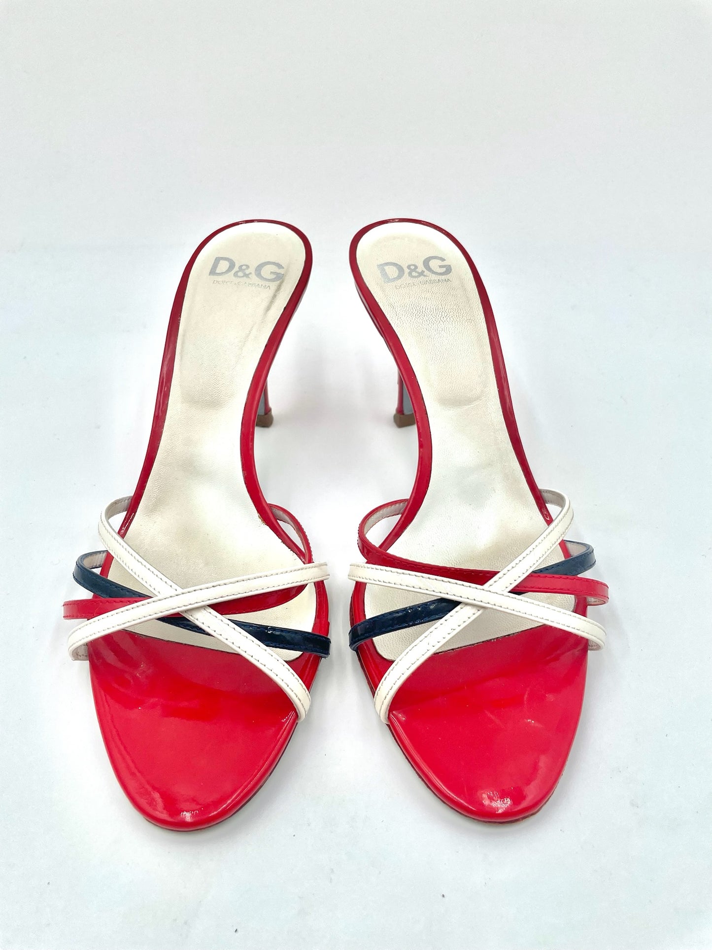 Dolce & Gabanna Multicolor Patent Mule Heels Size 39