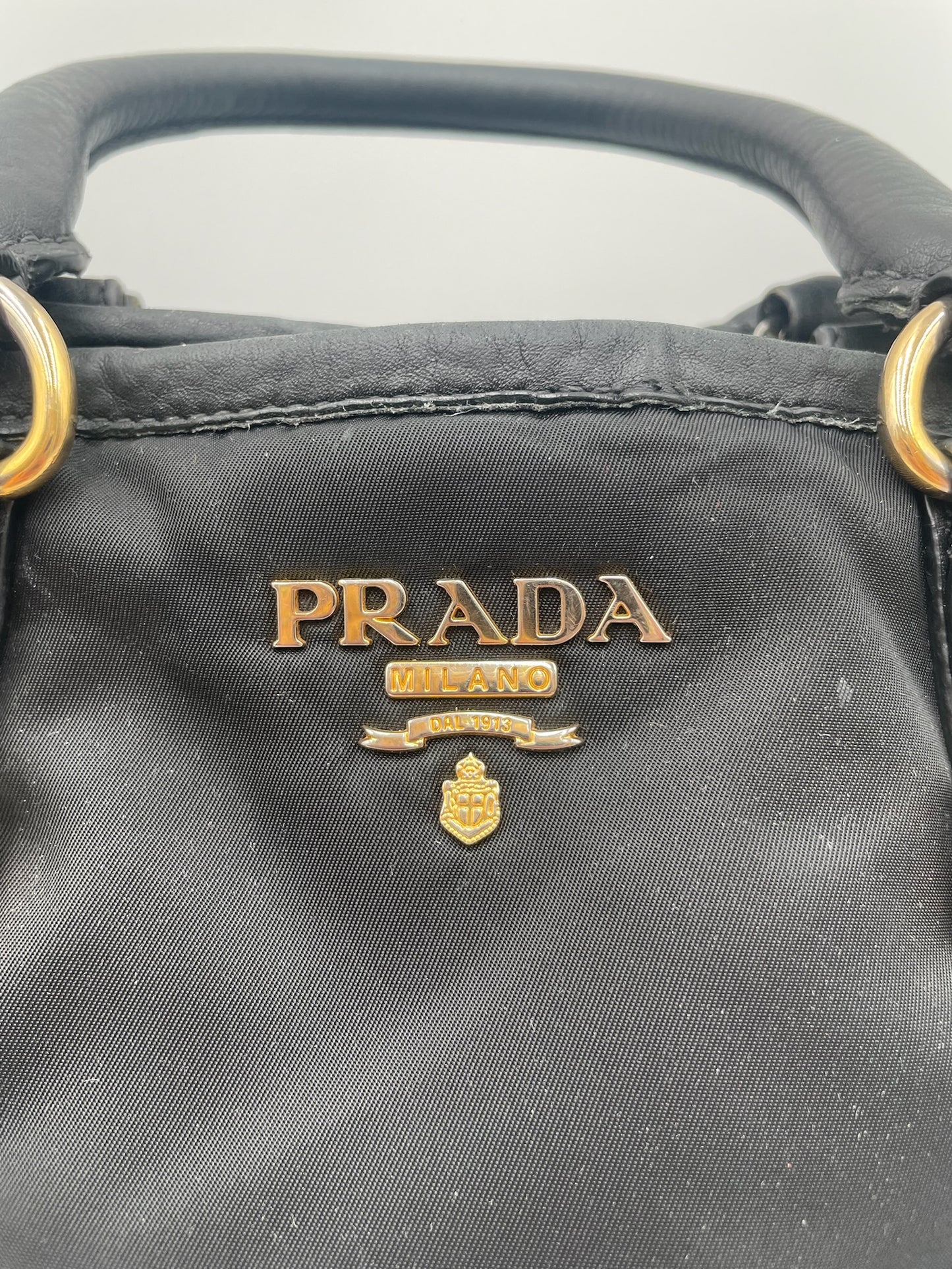 Prada Tessuto Nylon Black 2 Way Bag