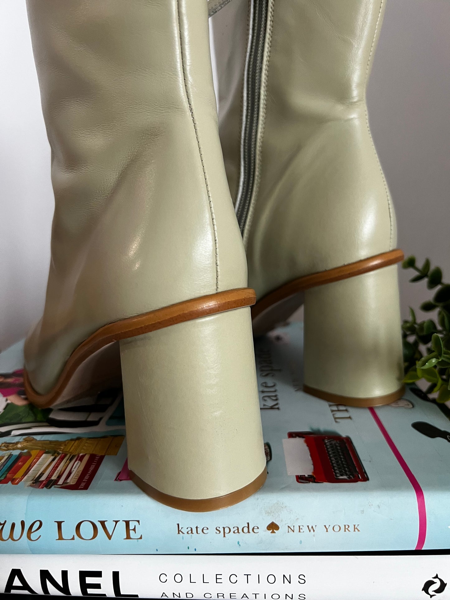 Alohas Mint Green Ankle Boots Size 10