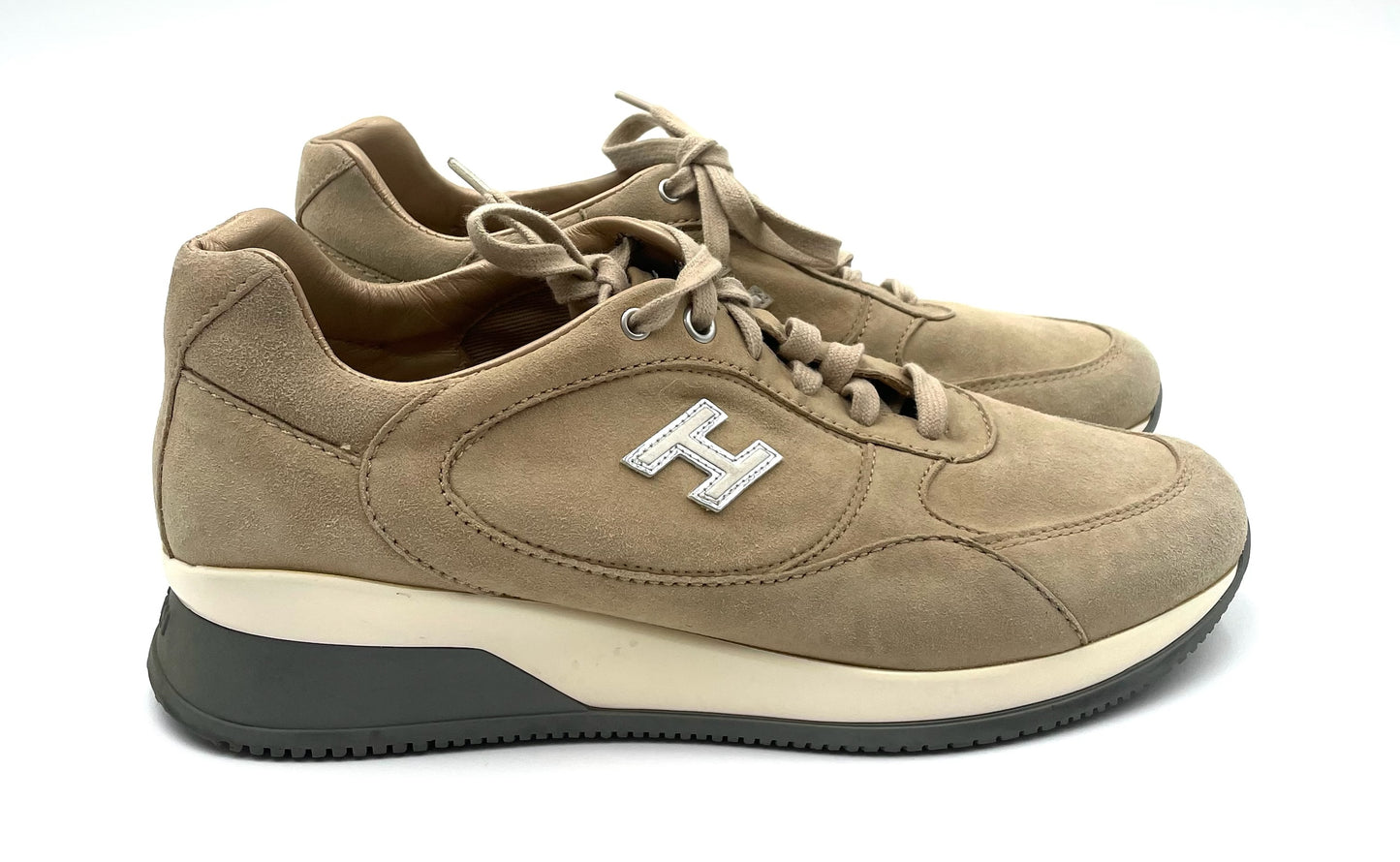 Hogan Interactive Biege & Brown Sneakers Size 37.5