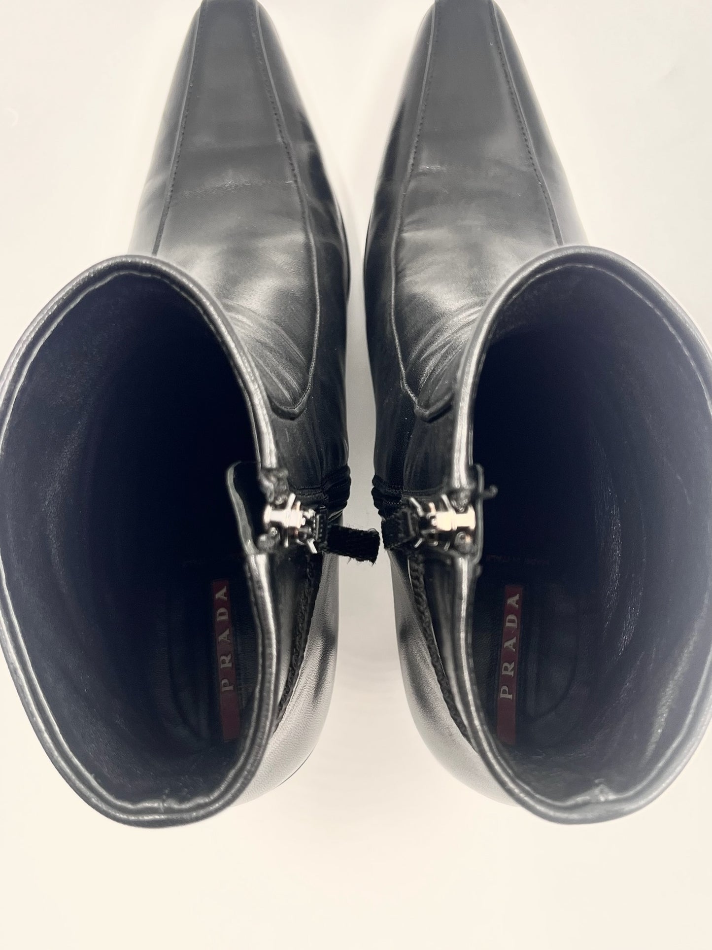 Prada Black Ankle Boots Size 39.5
