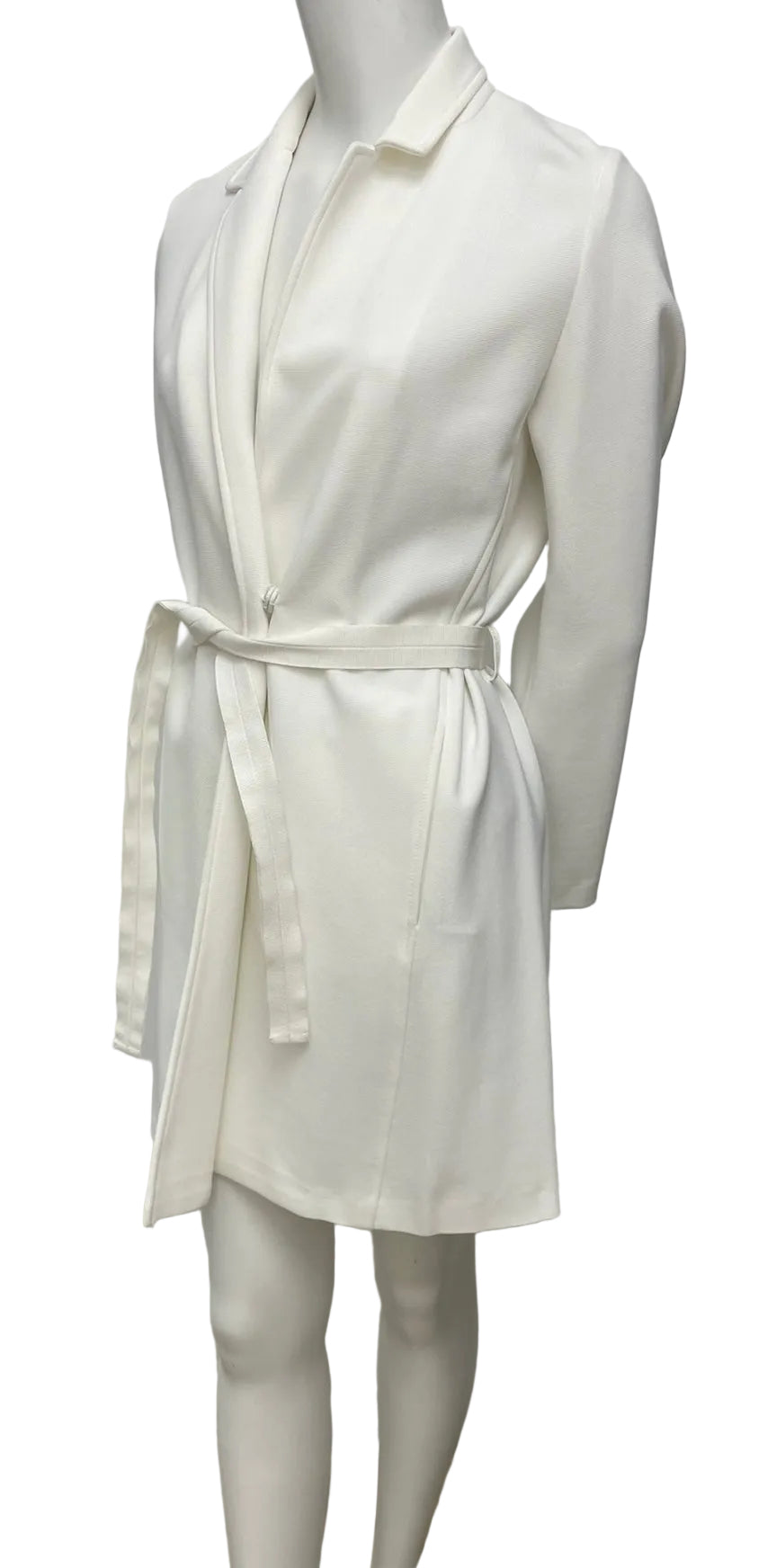 Seventy Sergion Tegon White Belted Jacket Size 40
