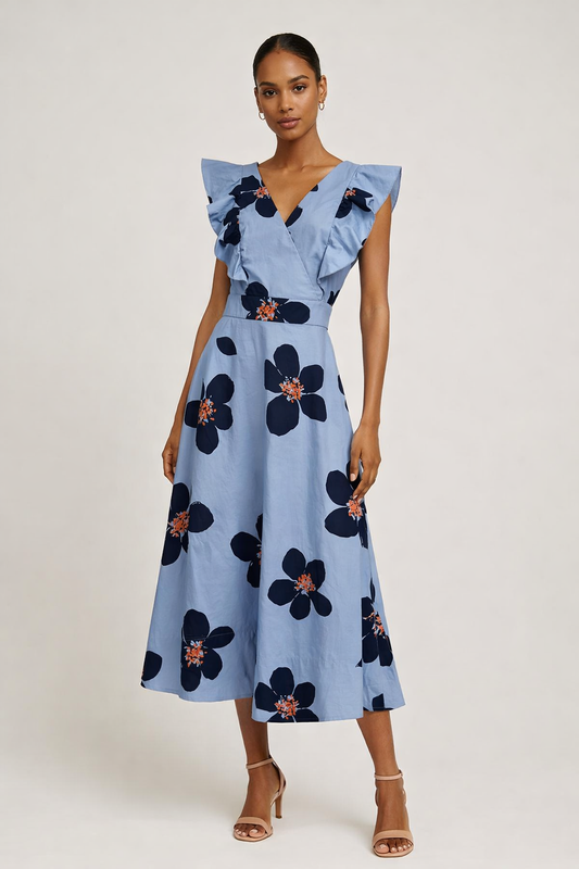 Kate Spade Blue Floral Dress Size 6