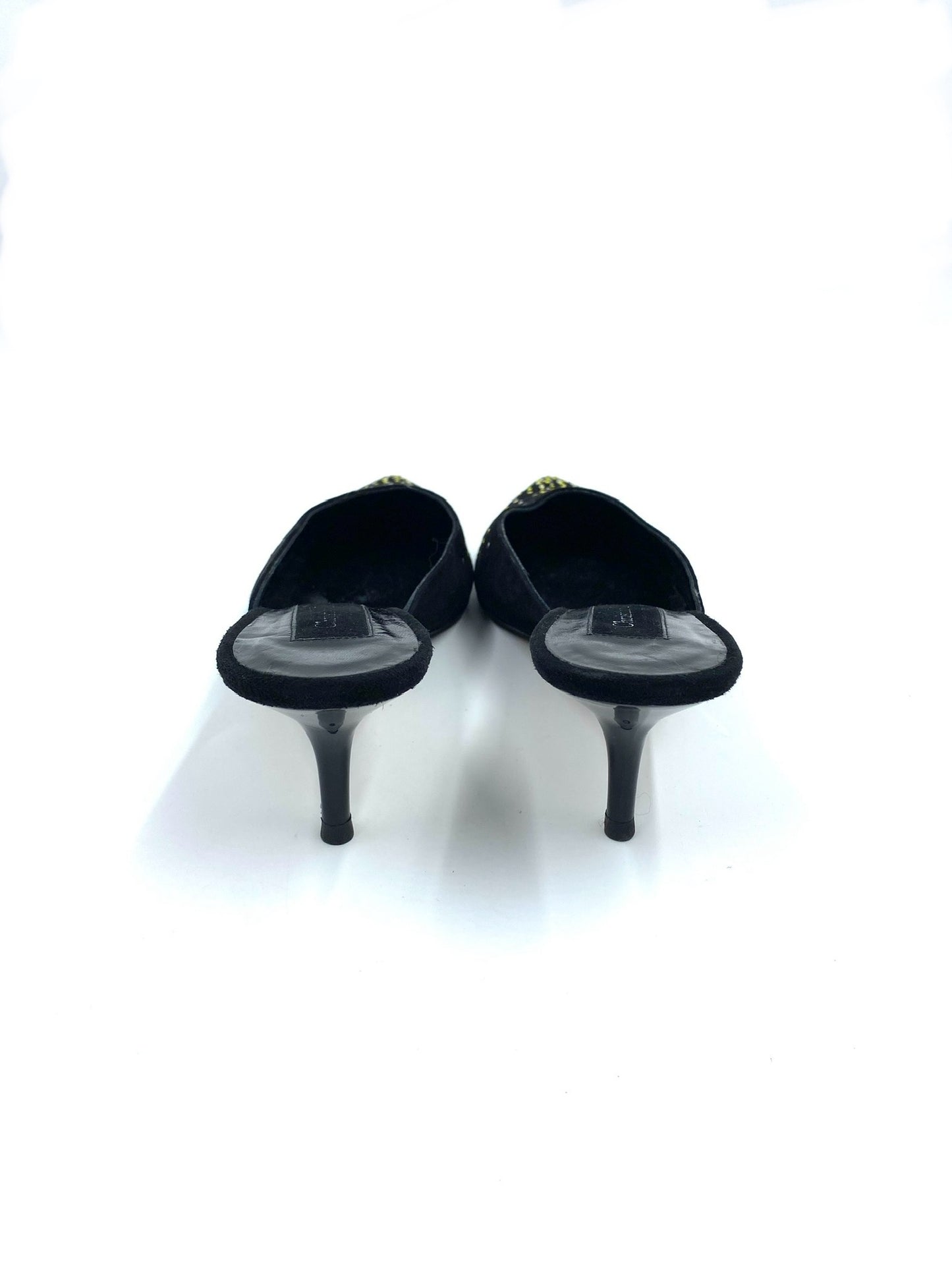 Christian Lacroix Black Rhinestone Pointed Mule Size 39