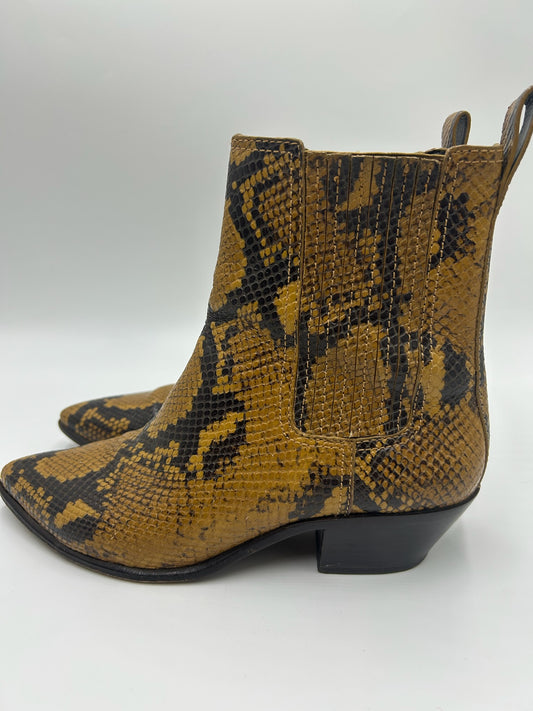 Loeffler Randall Snakeskin Ankle Boots Size 8.5