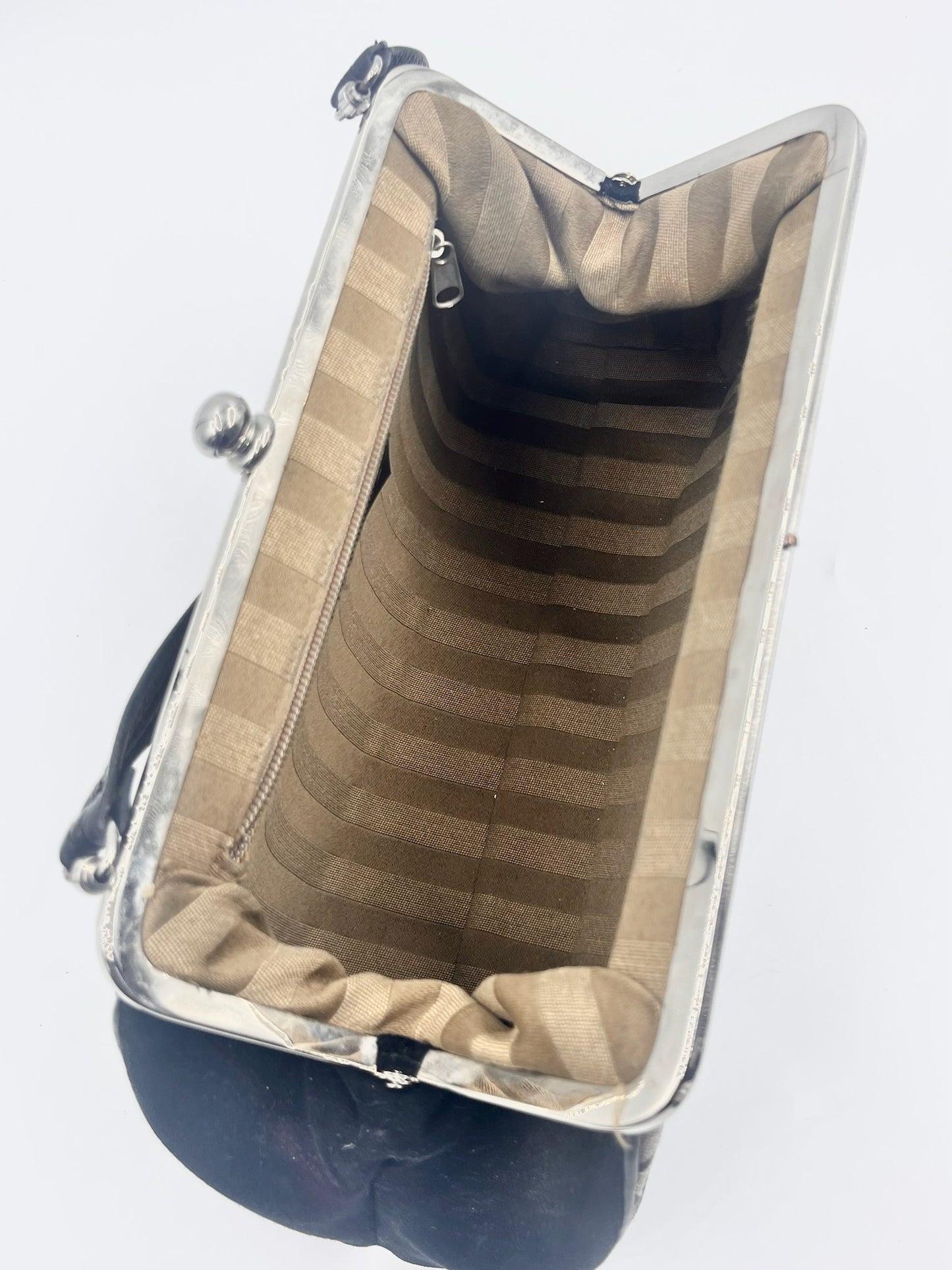 Karen Wilson Printed Kisslock Bag