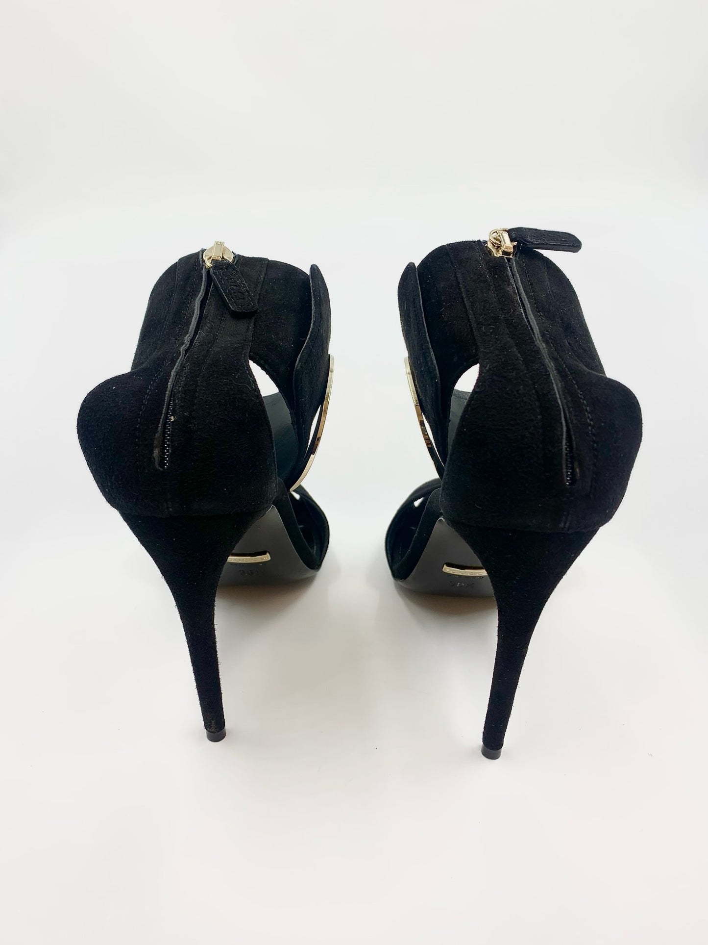Gucci Black Ankle Strap Heels Size 6.5