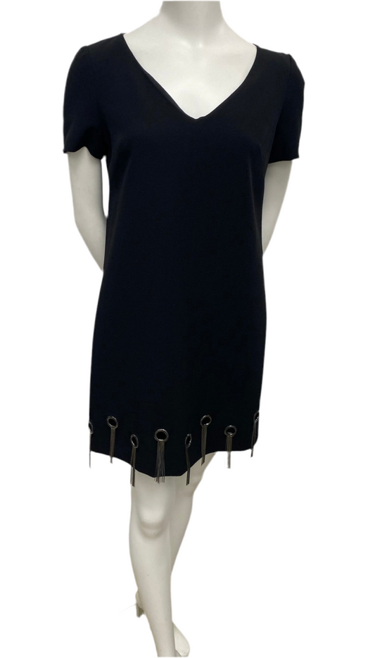 Badgley Mischka Black Tassle Dress Size 2