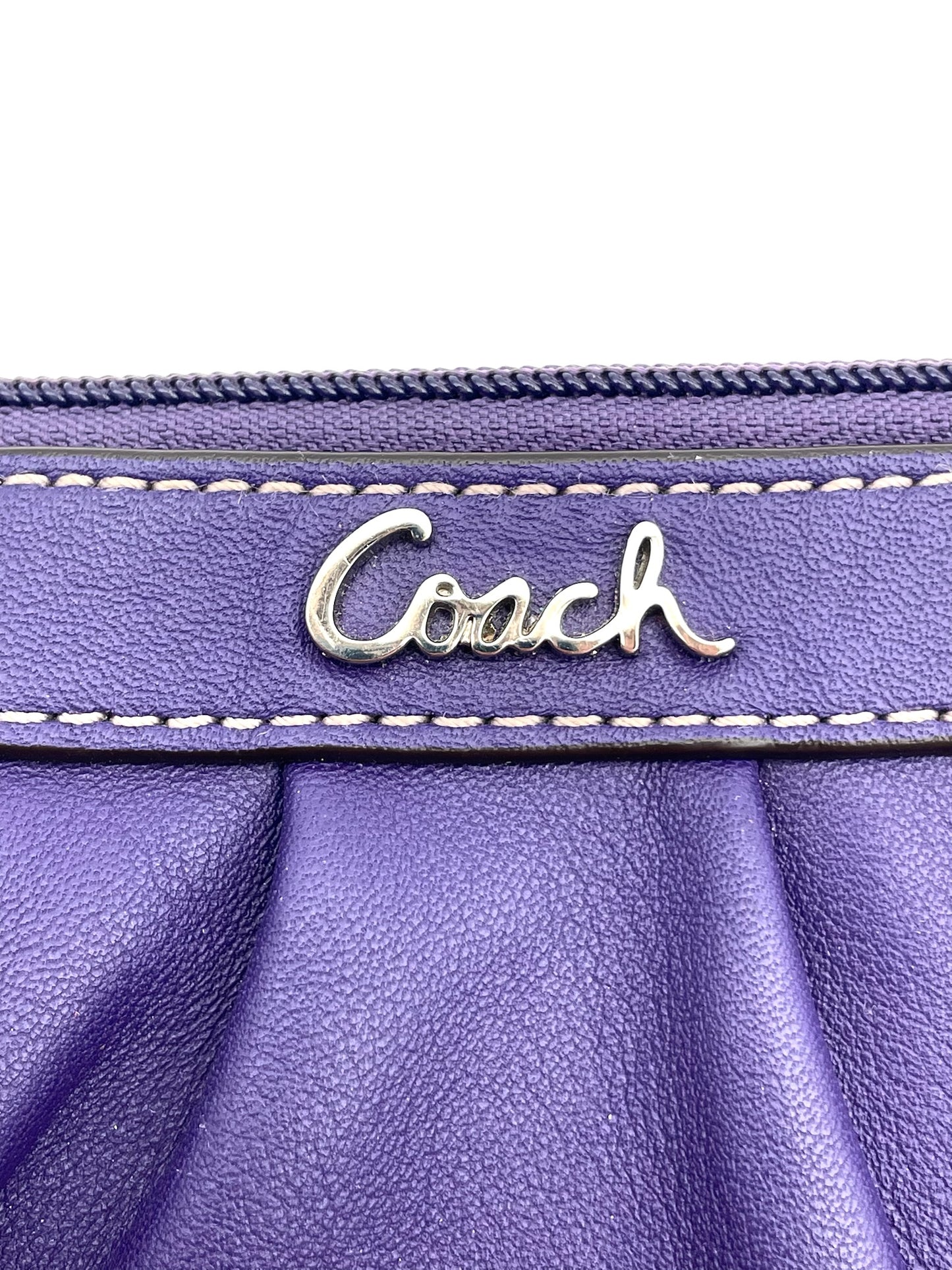 Coach Purple Leather Wristlet